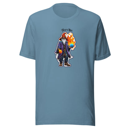 That's Hot Wizard Men's Funny T-Shirt Steel Blue