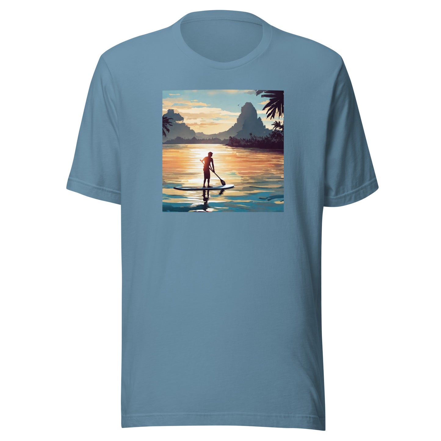 Paddleboarding Paradise Men's T-Shirt Steel Blue