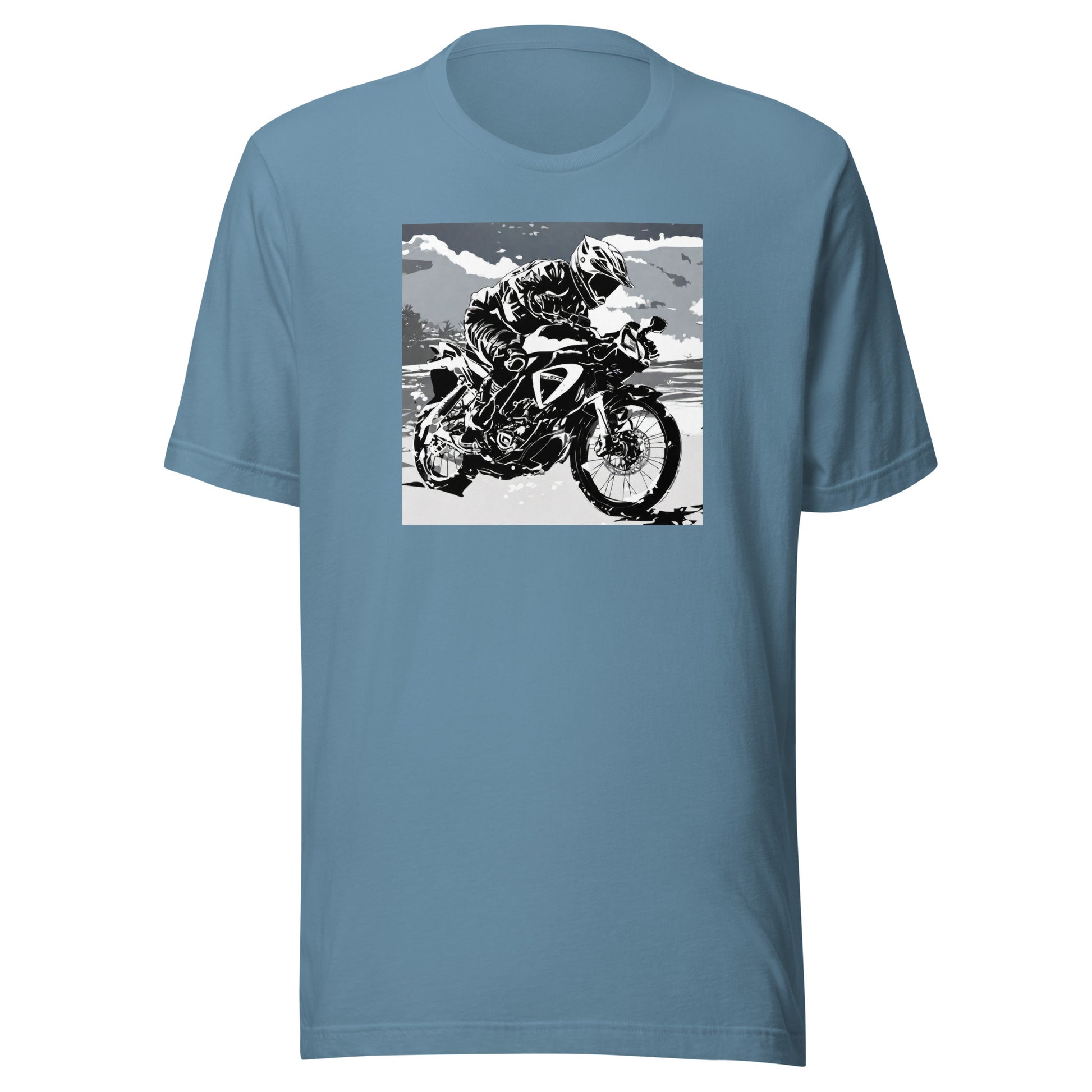 Dirt Bike Racer Men's T-Shirt Steel Blue