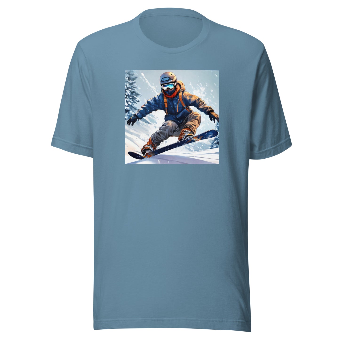 Men's Snowboarding T-Shirt Steel Blue