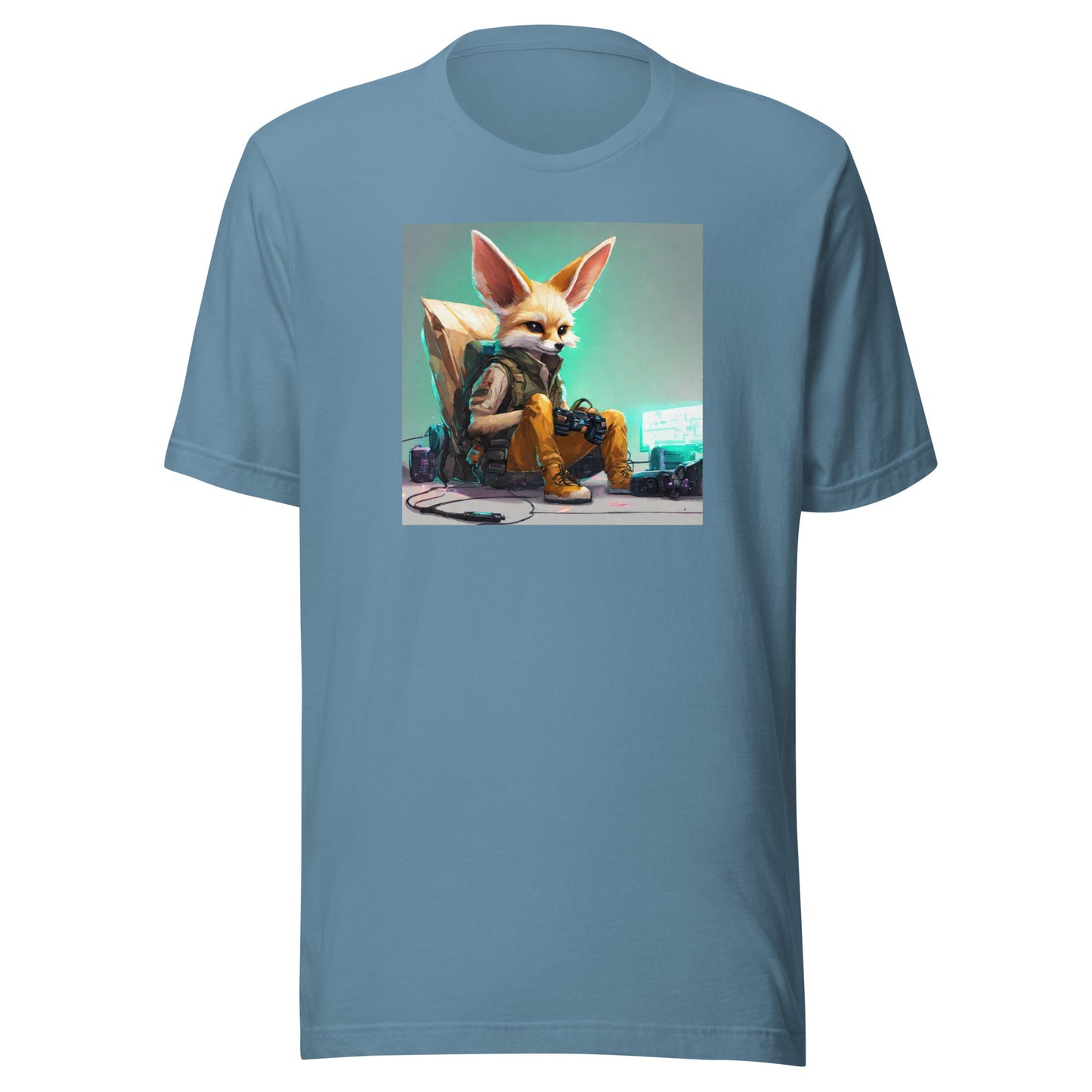 Fennec Fox Men's Gamer T-Shirt Steel Blue