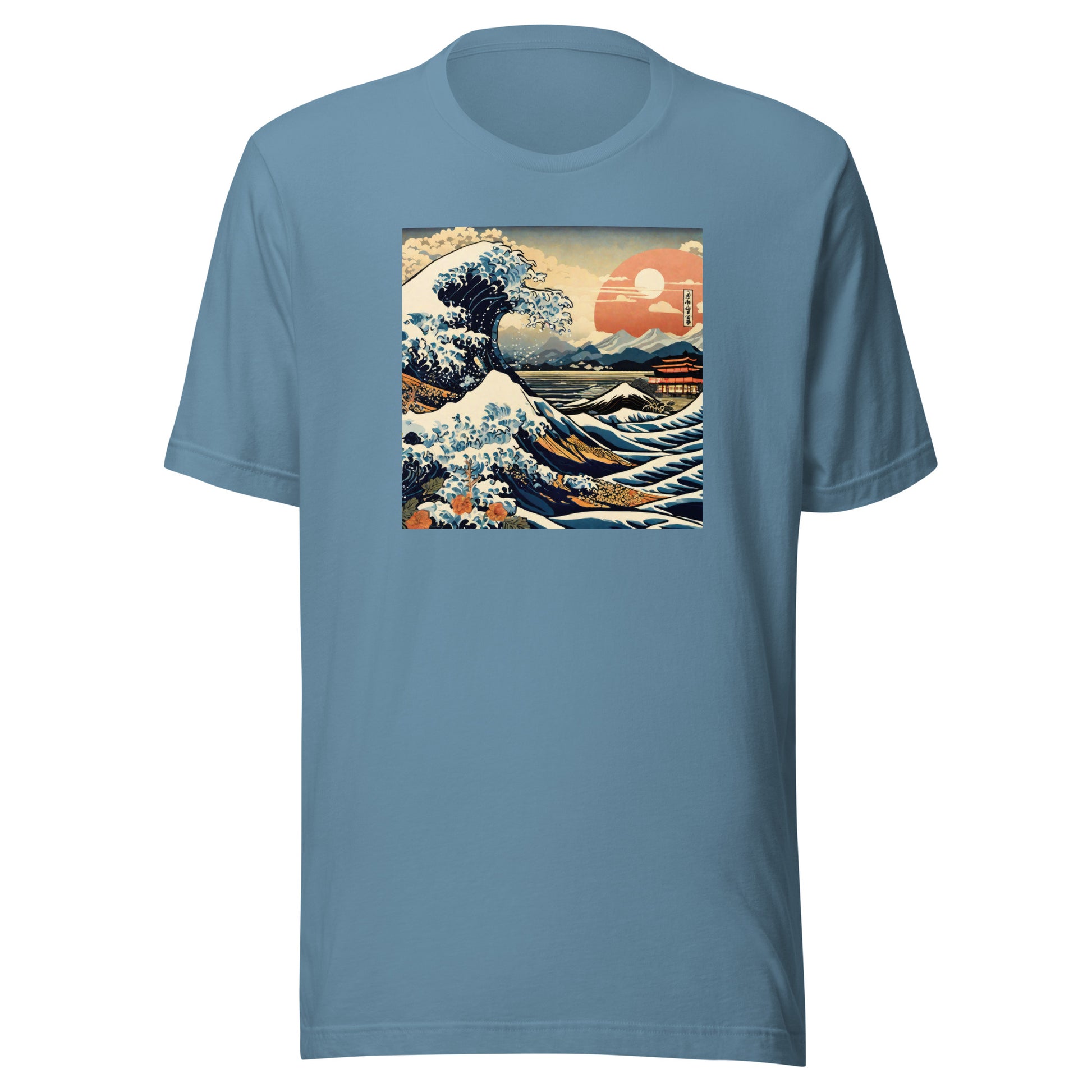 Ukiyo-e Wave Men's T-Shirt Steel Blue