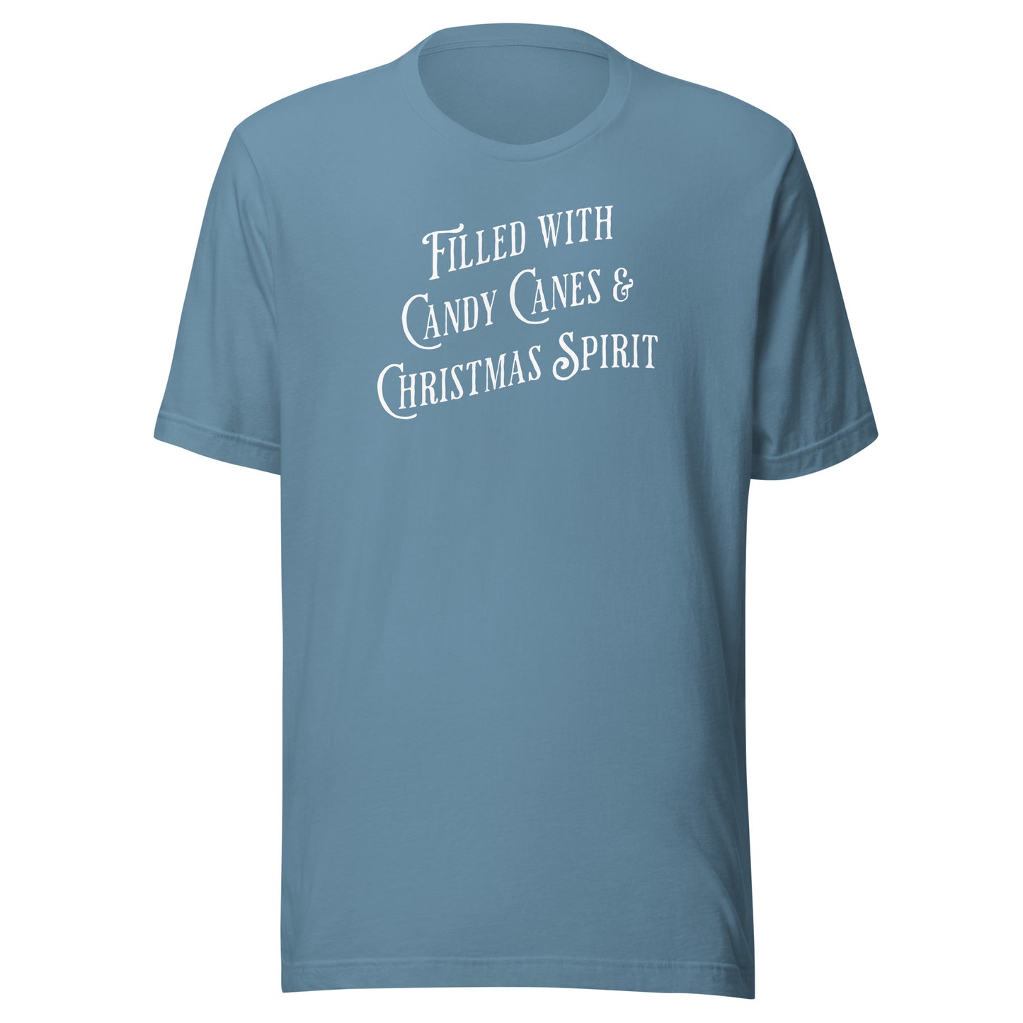 Filled with Candy Canes & Christmas Spirit Men's T-Shirt Steel Blue