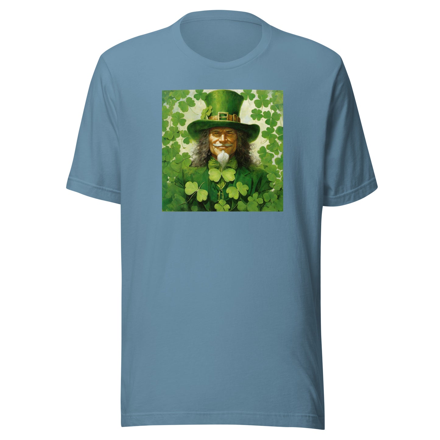 Leprechaun Shamrock Men's T-Shirt for St Patty's Day Steel Blue