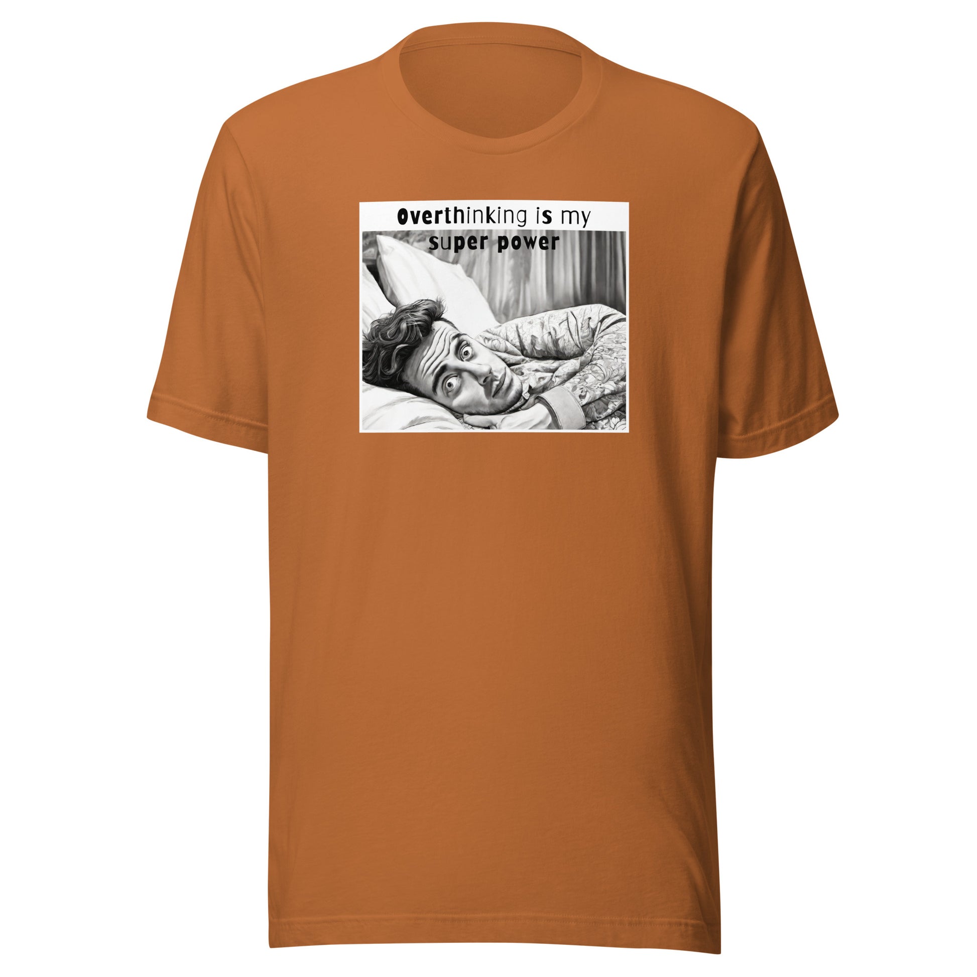 Overthinking Insomniac Men's Funny T-Shirt Toast