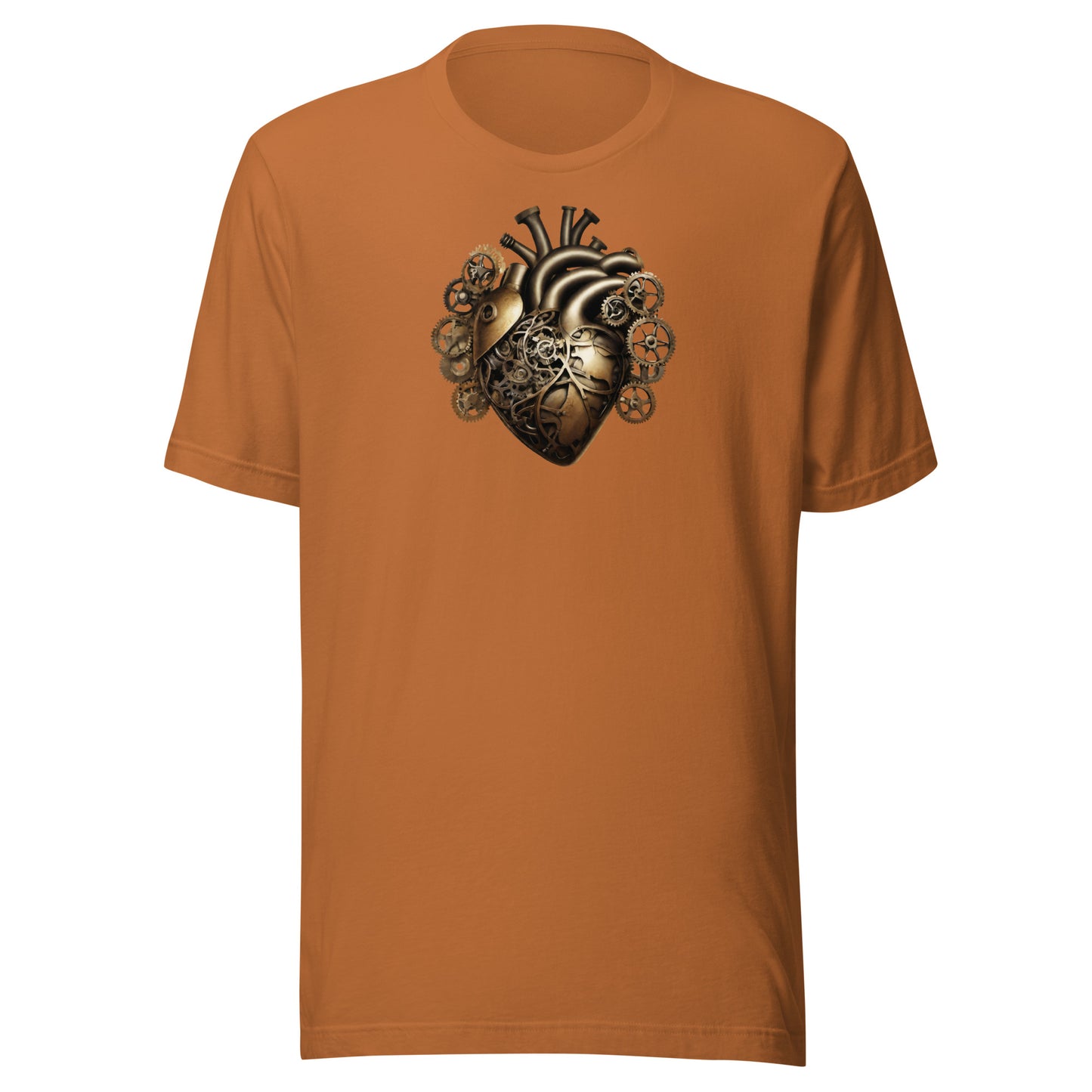 Gear and Valve Heart Men's Steampunk T-Shirt Toast