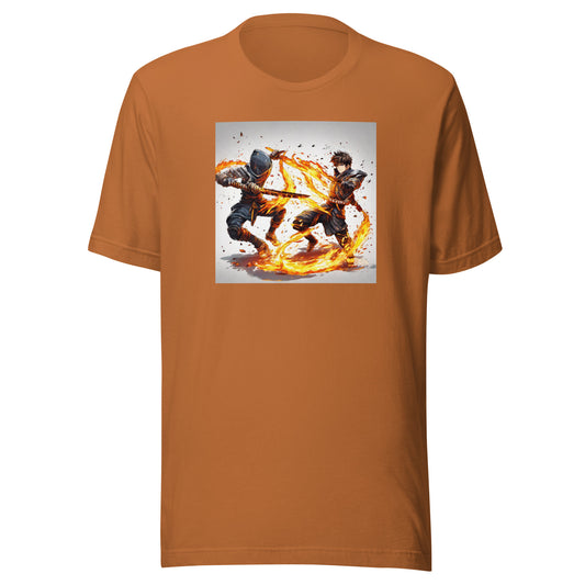 Fire-Dancing Duel Men's Anime T-Shirt Toast