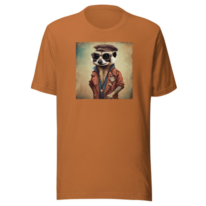 Hipster Ferret with Tattoos Men's Funny T-Shirt Toast