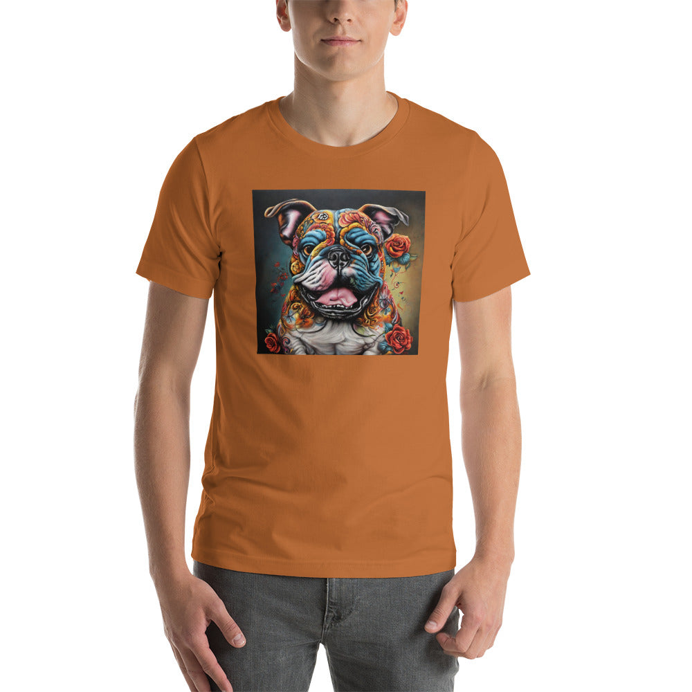 Day of the Dead Bulldog Men's Dog Lover Tee