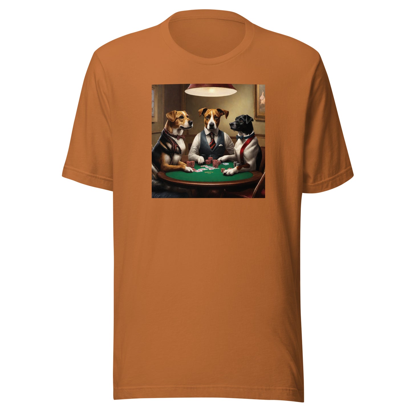 Poker Playing Pooches Men's Funny T-Shirt Toast