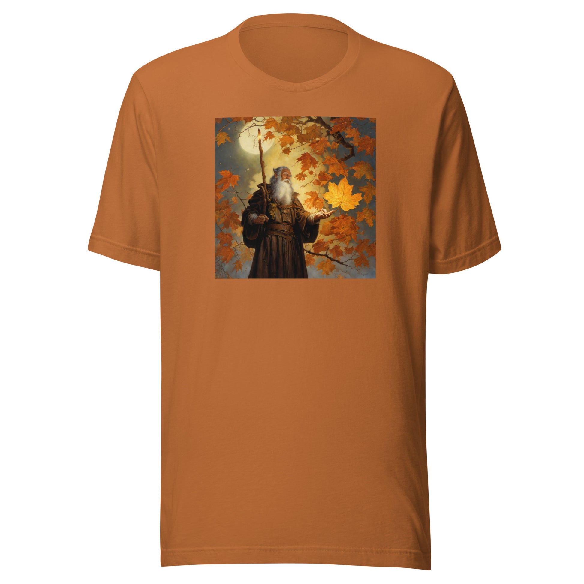 Mage Conjuring Fall Leaves Men's T-Shirt Toast