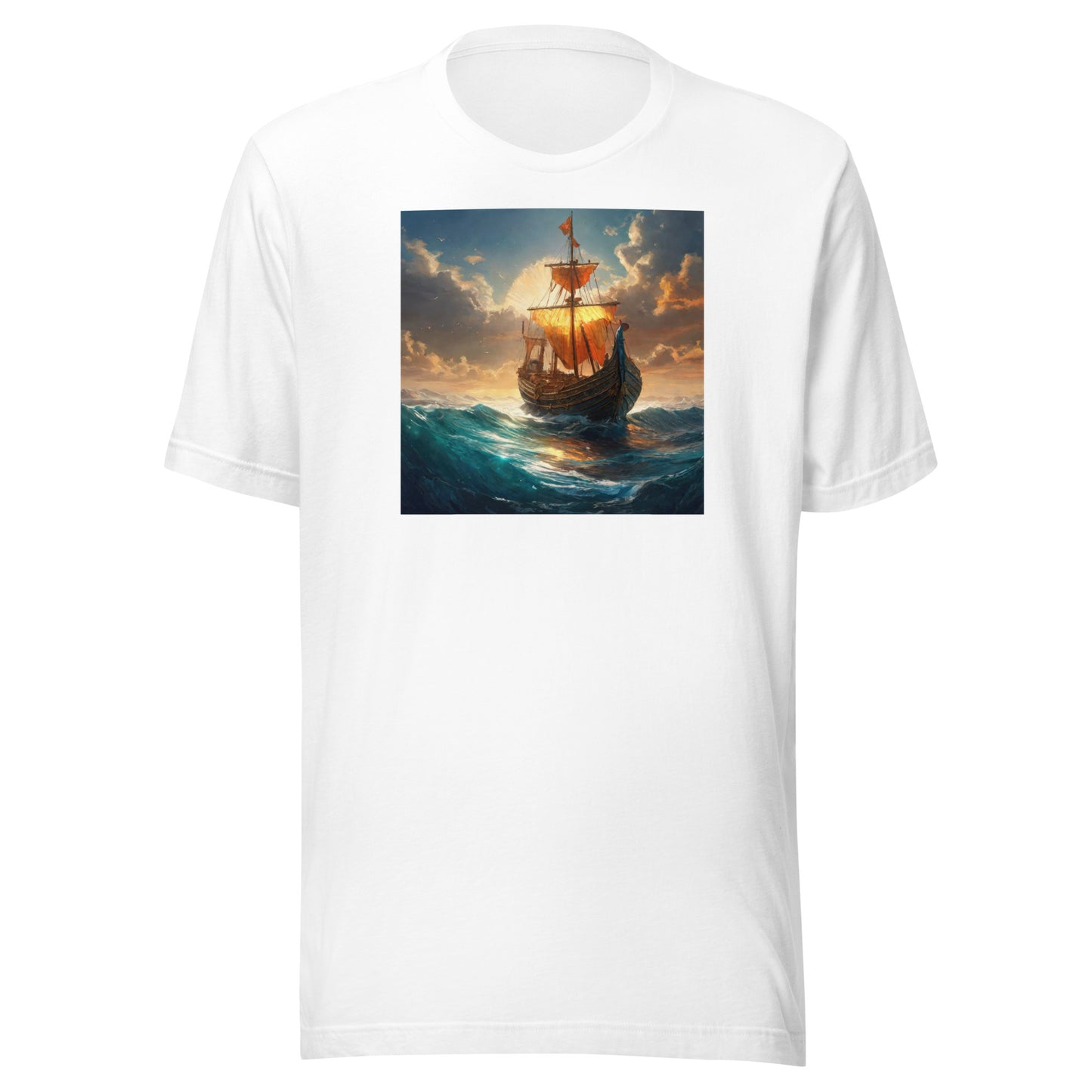 Sunset Ship Men's T-Shirt White