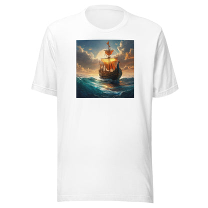 Sunset Ship Men's T-Shirt White