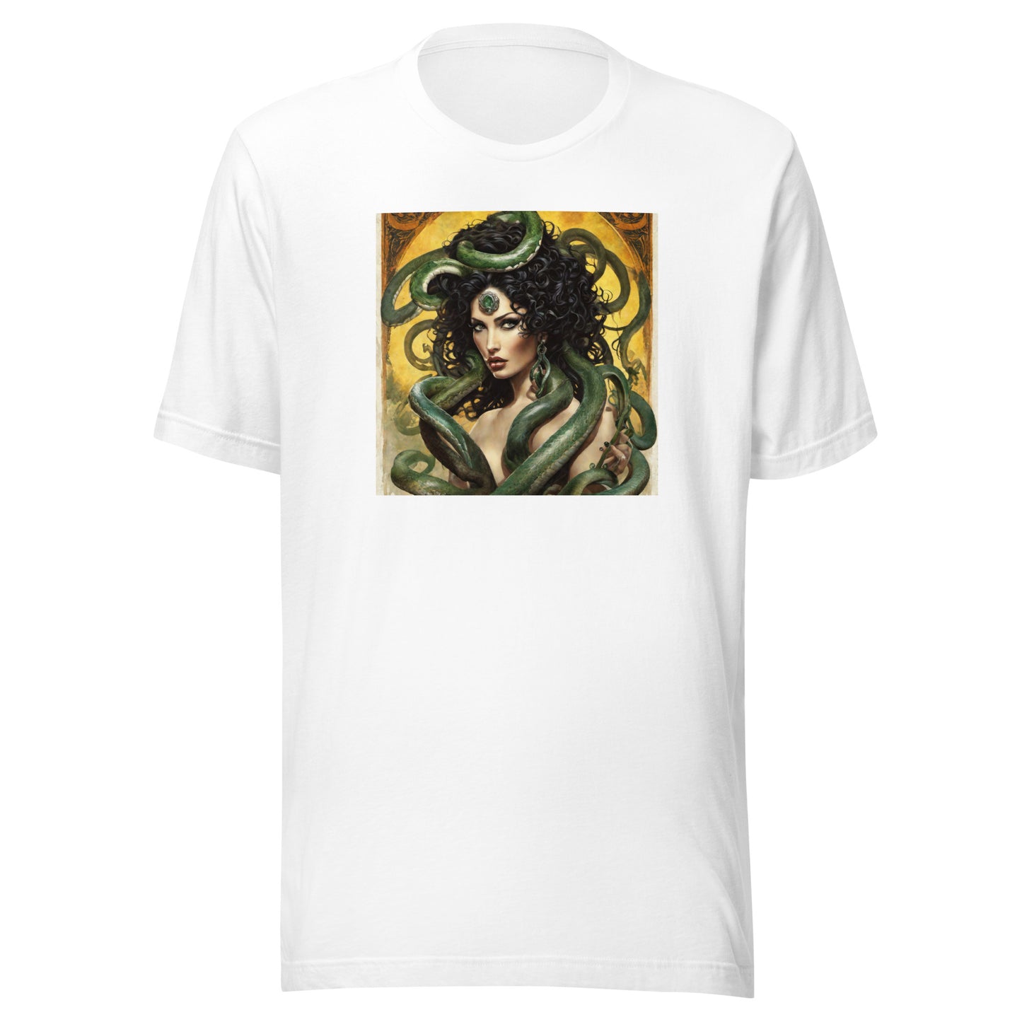 Enchanting Medusa Men's Mythology T-Shirt White