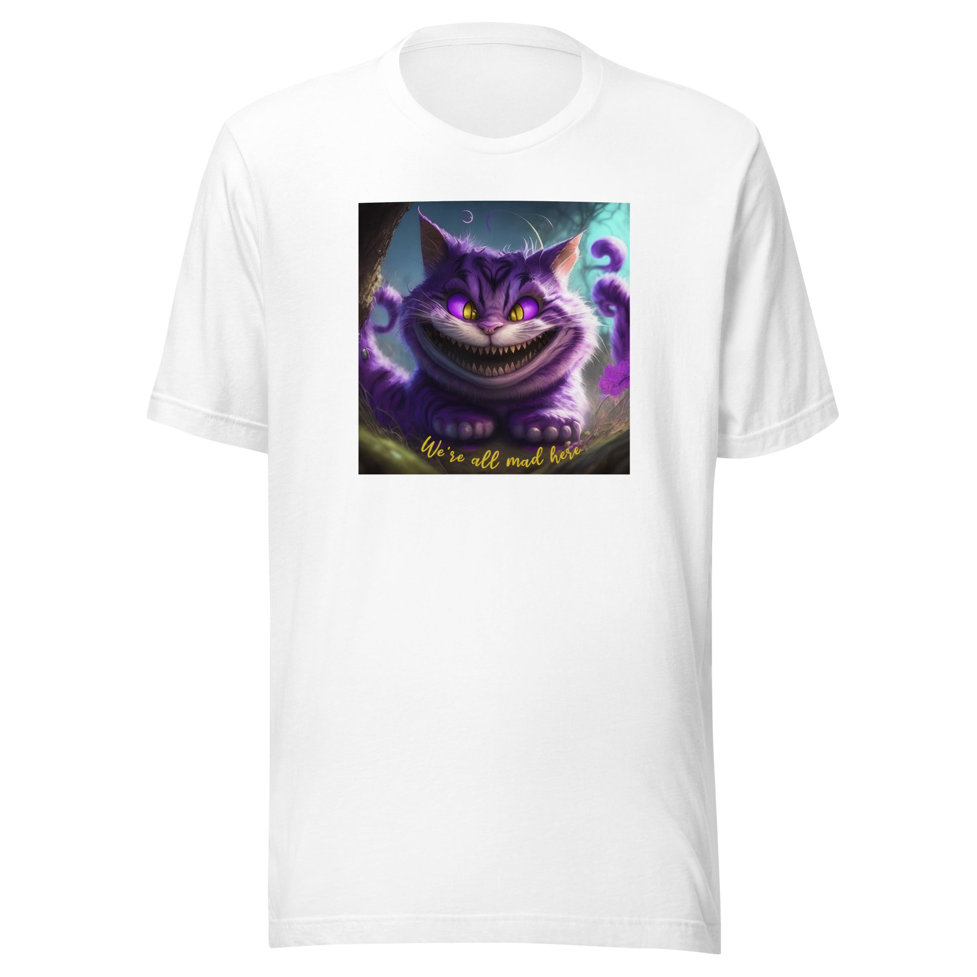 We're All Mad Here Cheshire Cat Men's T-Shirt White