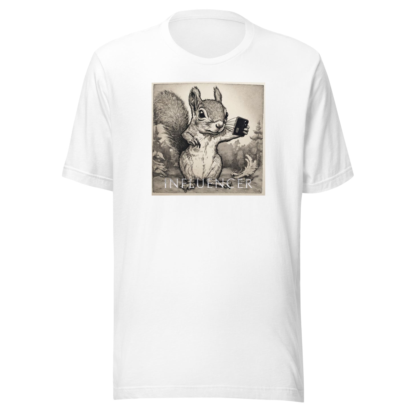 Squirrel Influencer Men's Funny T-Shirt White