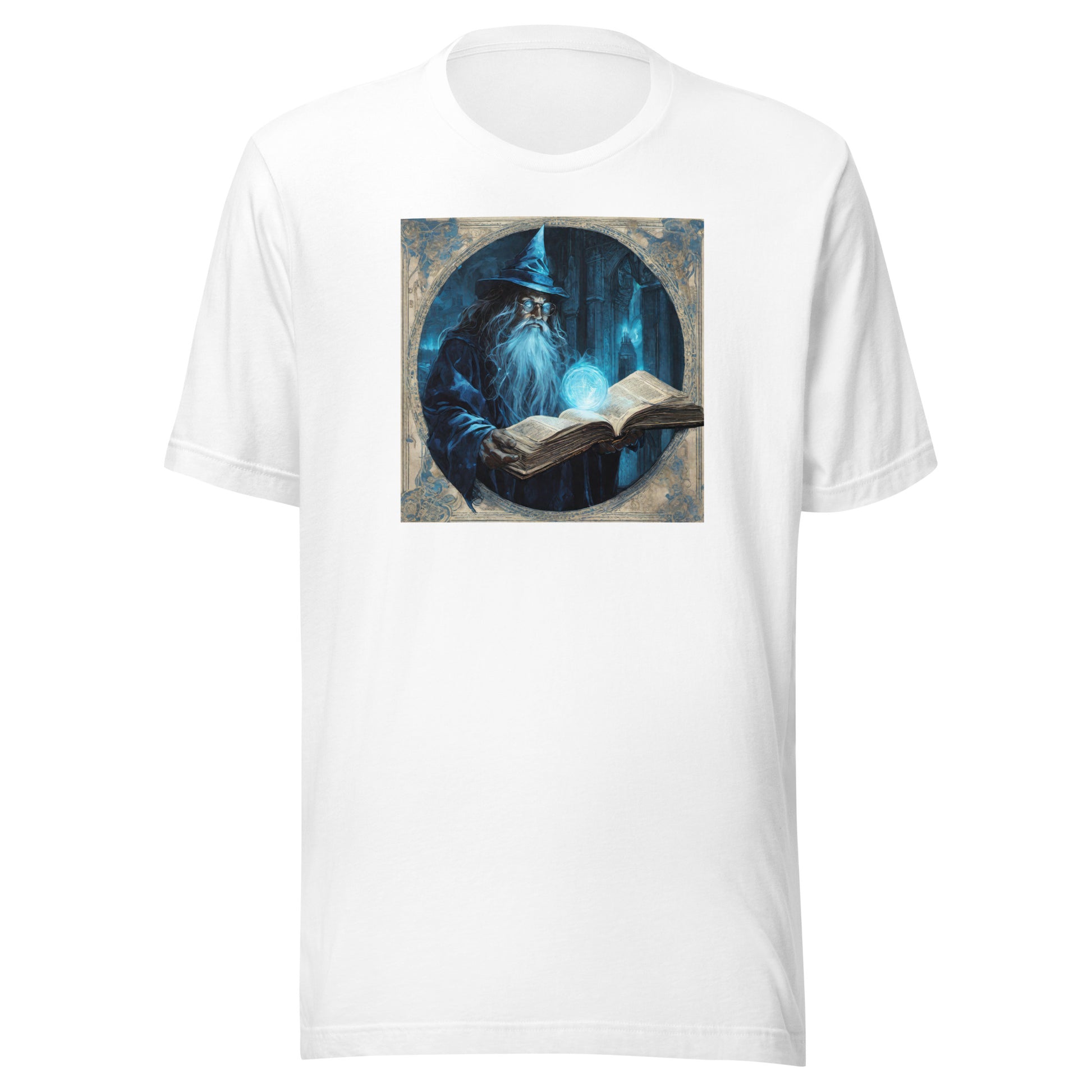 Wizard with Spell Book Men's T-Shirt White