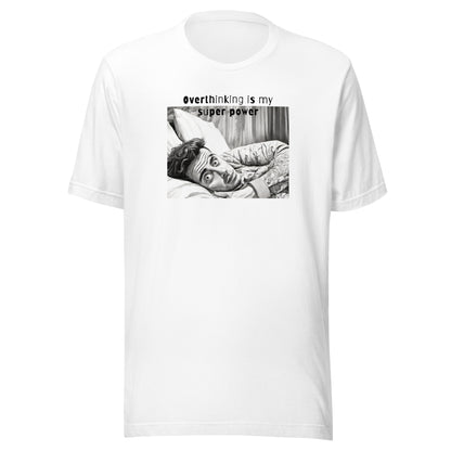 Overthinking Insomniac Men's Funny T-Shirt White