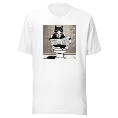 Busy Cat Men's Funny T-Shirt White