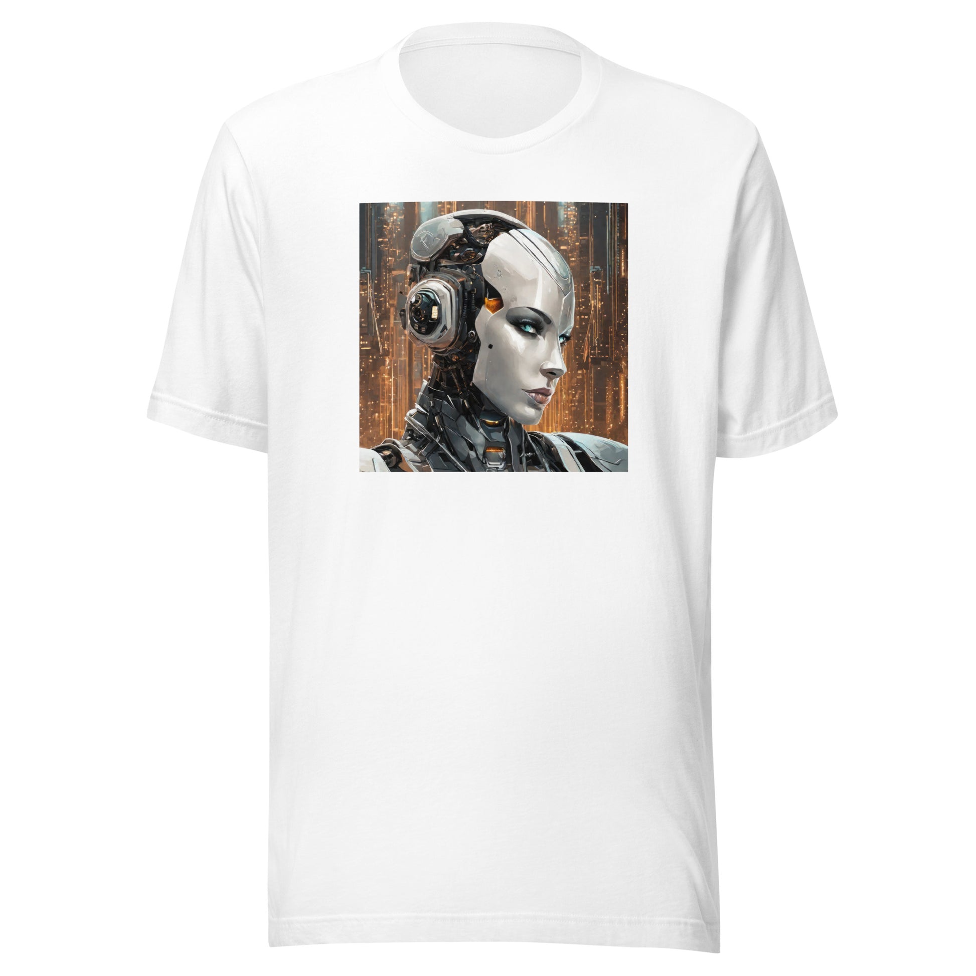 Anthropomorphic Robot Men's Sci-Fi T-Shirt White