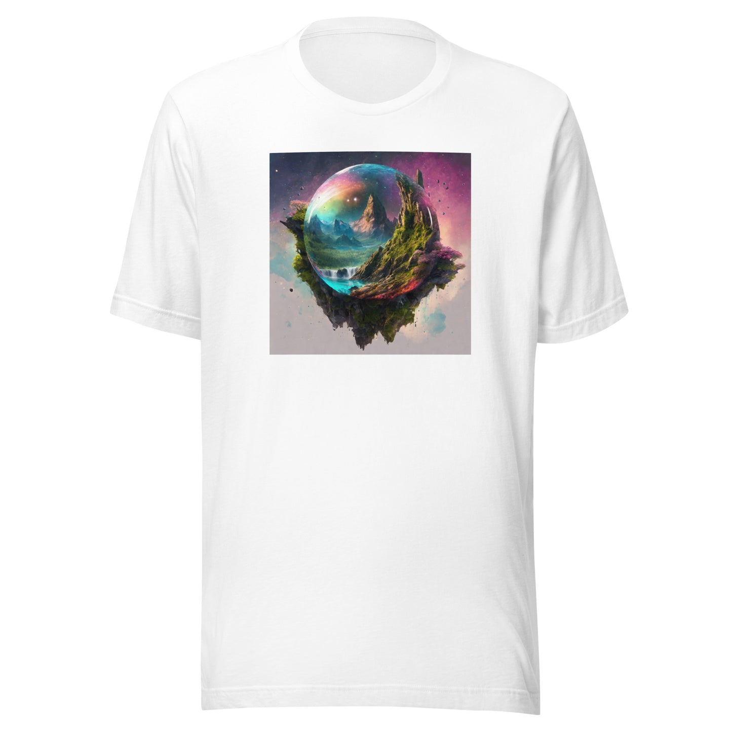 Bubble in Space Men's Sci-Fi T-Shirt White