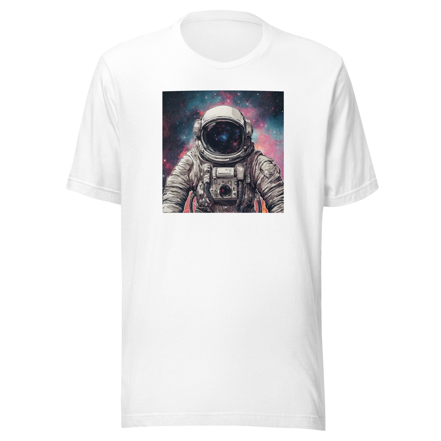 Galactic Astronaut Men's Graphic Tee White