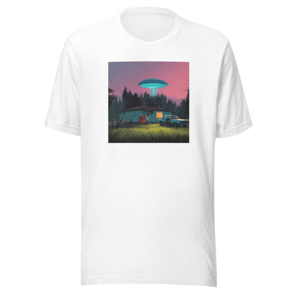 Backwoods Alien Abduction Men's Graphic Tee White