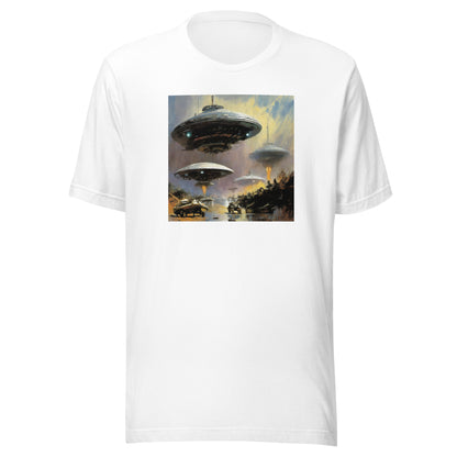 Alien Invasion Men's Graphic Tee White