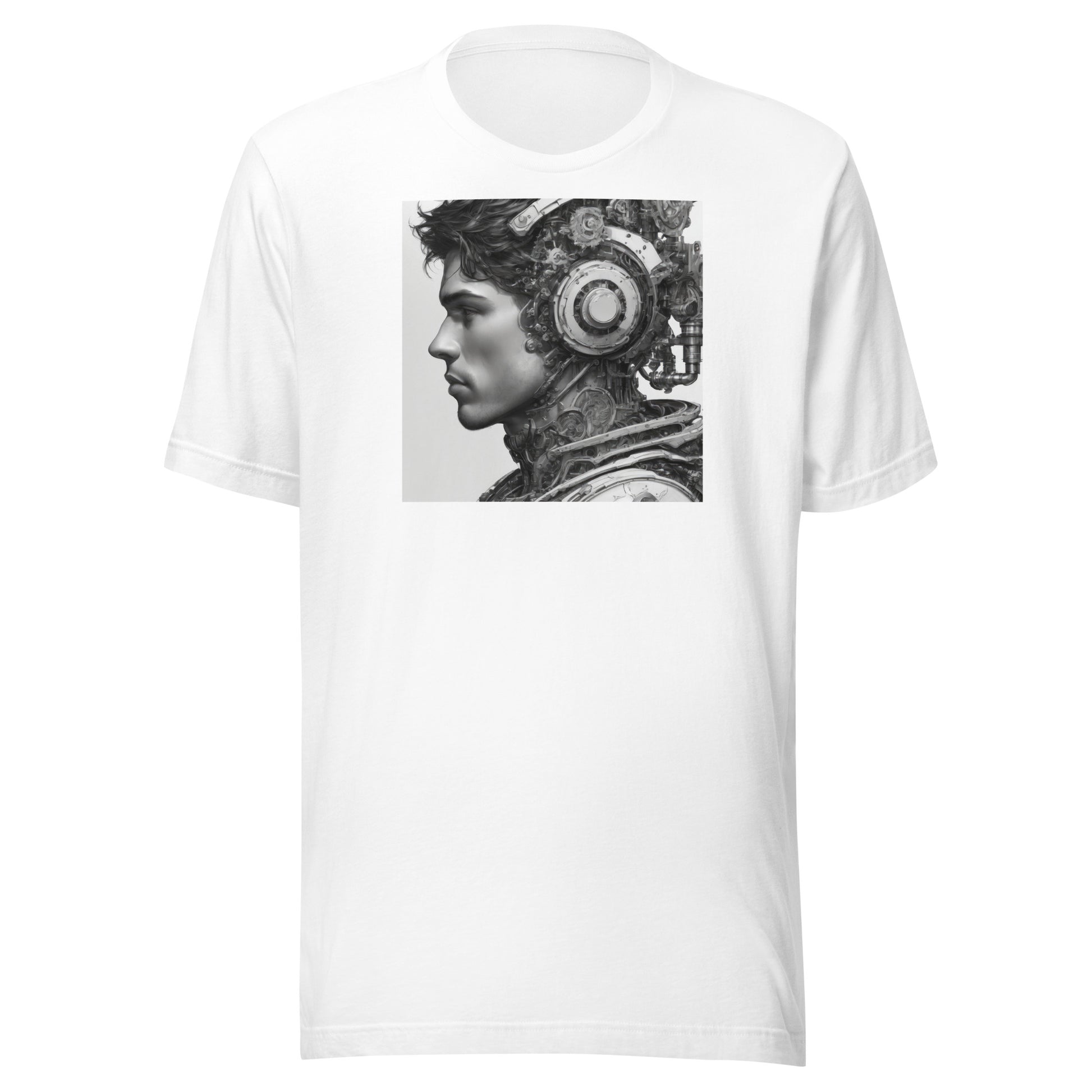 Bio-Mechanical Man Men's Sci-Fi T-Shirt White