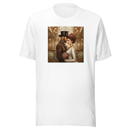 Gears & Lace Steampunk Wedding Men's T-Shirt White