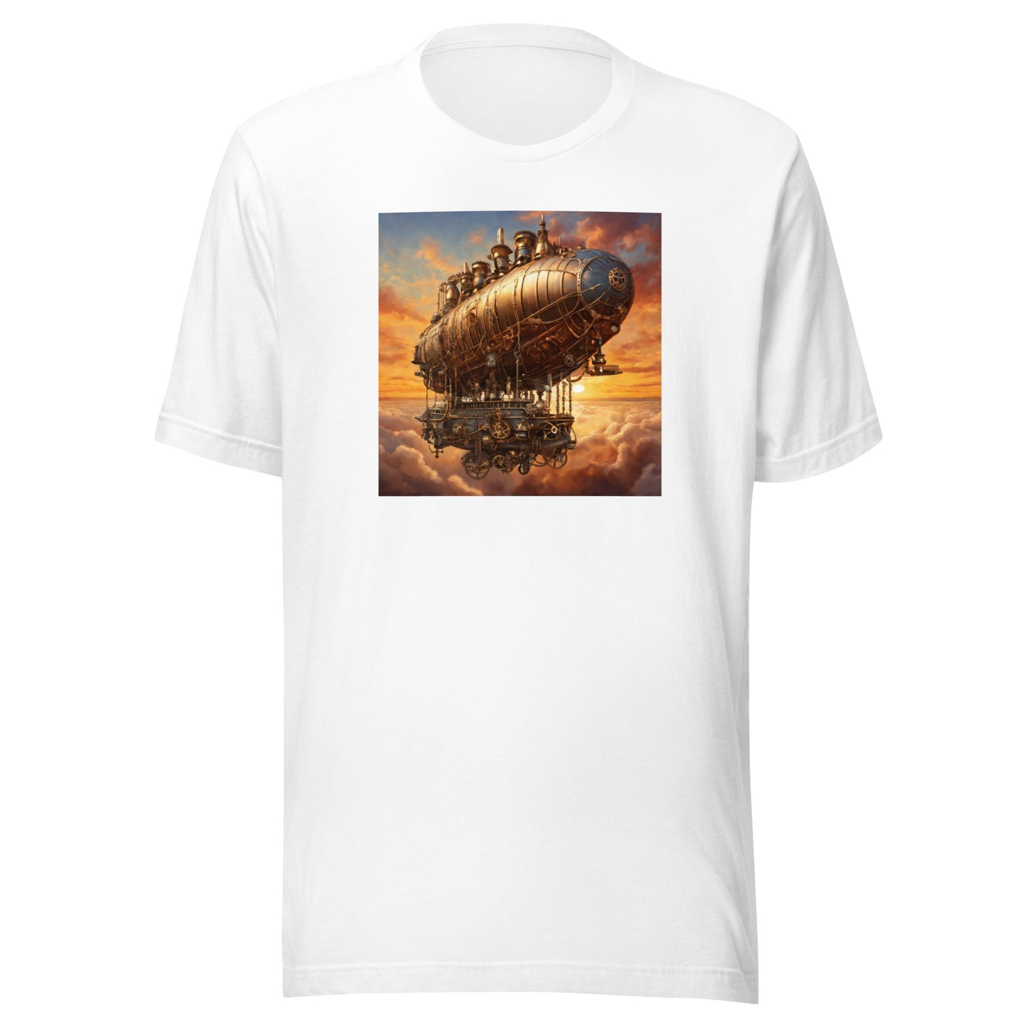 Amazing Airship Men's Steampunk T-Shirt White