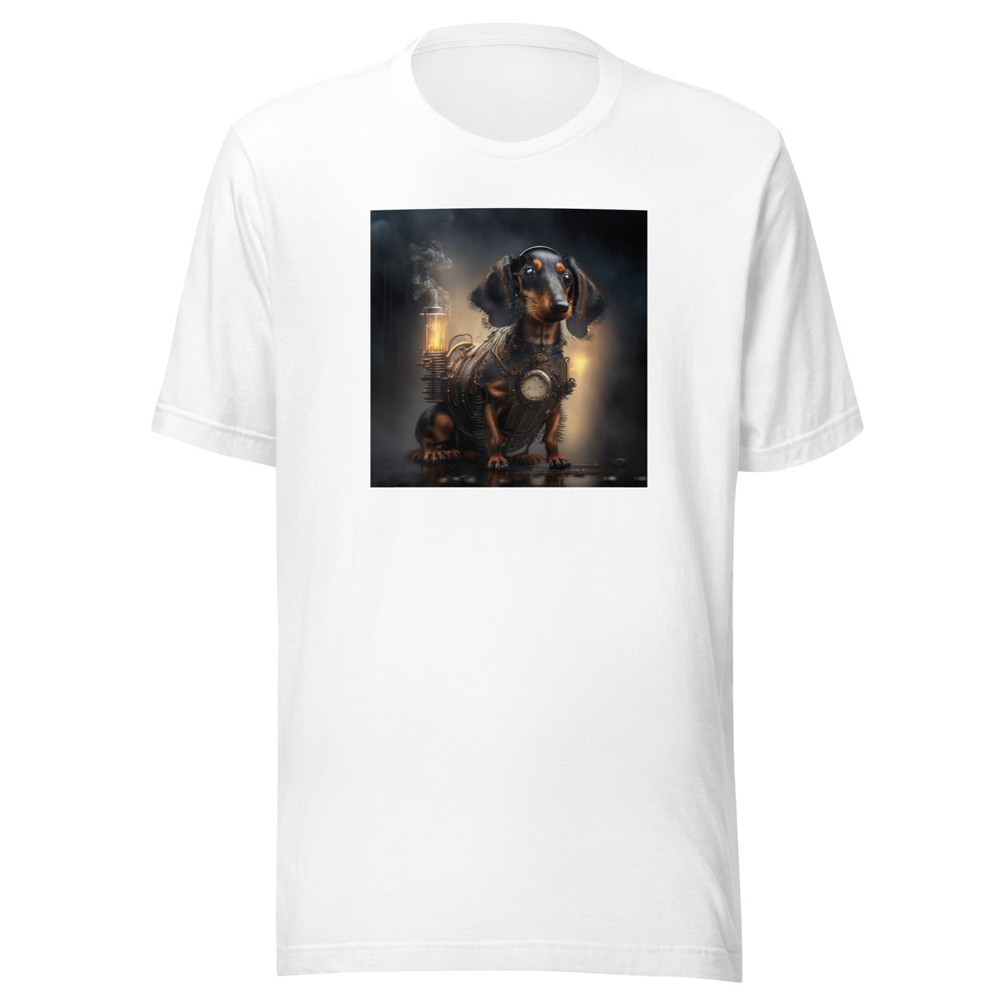 Pump Powered Pooch Men's Steampunk T-Shirt White