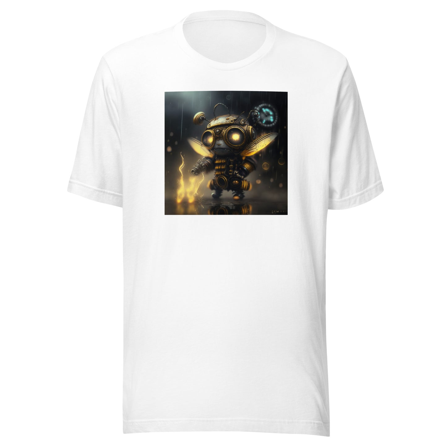 Bold Bee Men's Steampunk T-Shirt White