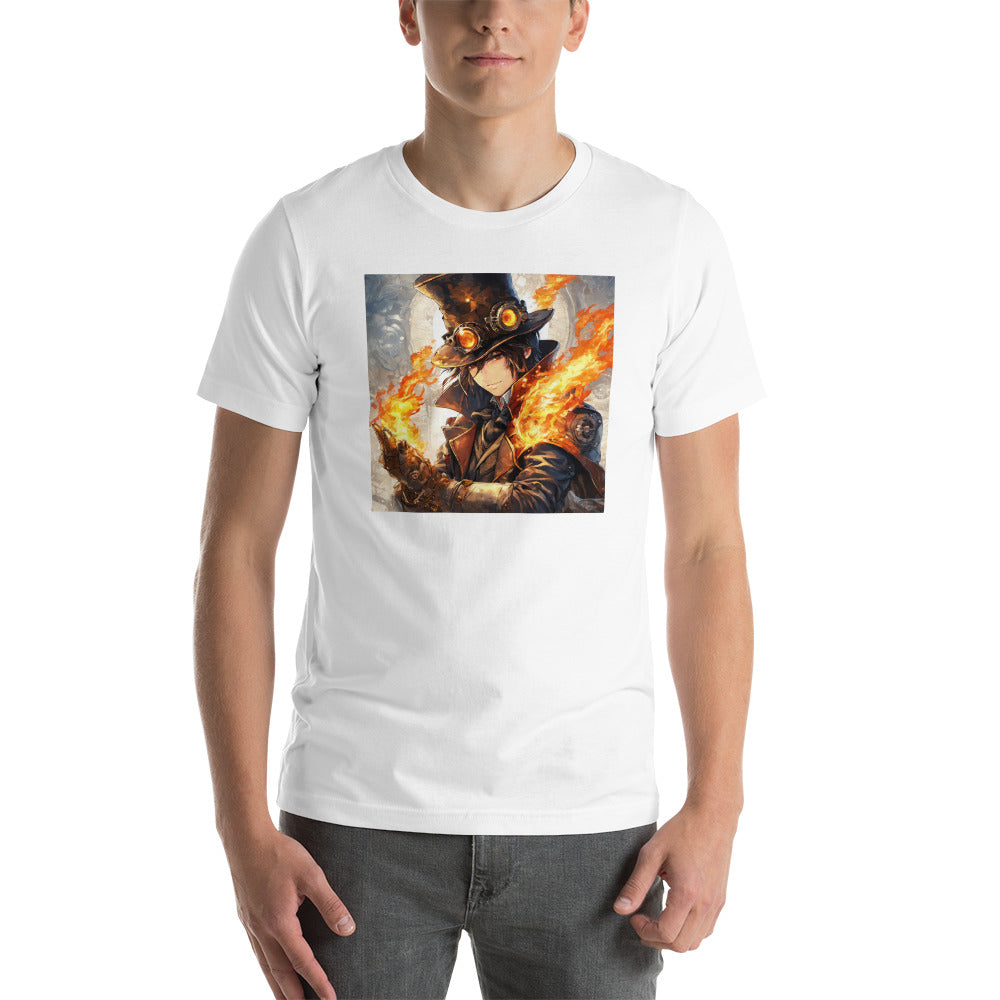 Steampunk Firebender Men's Anime T-Shirt