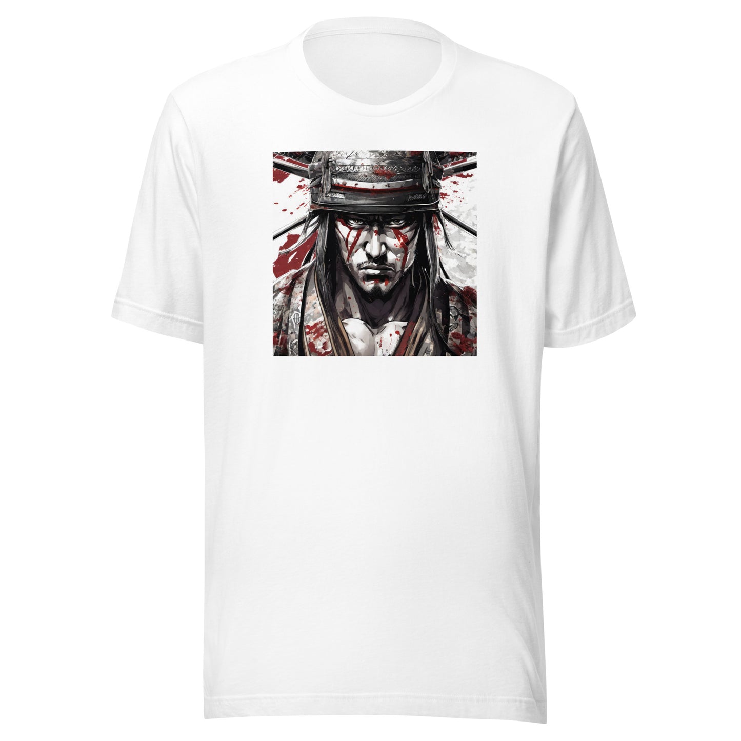 Battle-Worn Warrior Men's Anime T-Shirt White