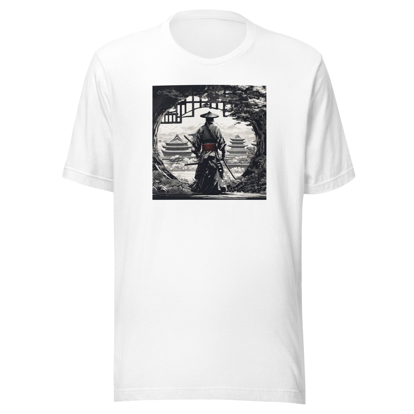 Stoic Samurai Men's Anime Graphic Tee White