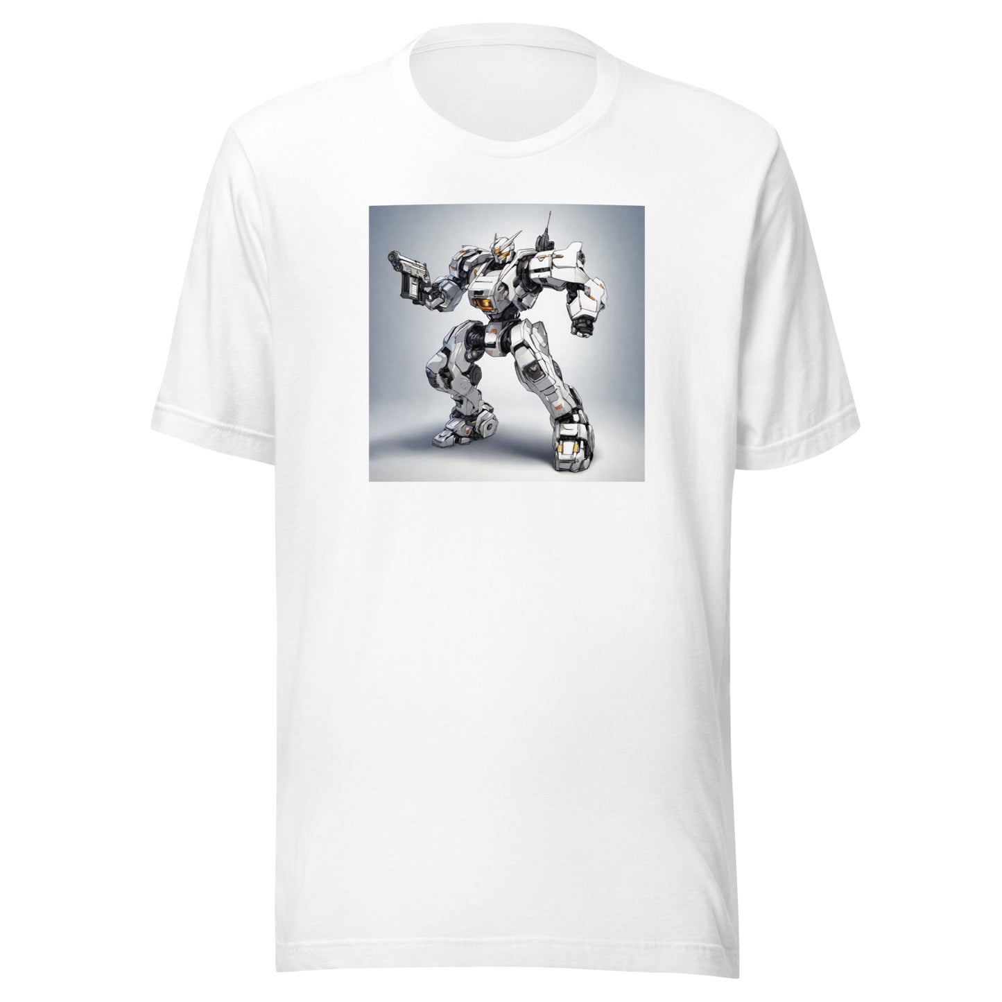 Cybernetic Machine Men's Anime T-Shirt White