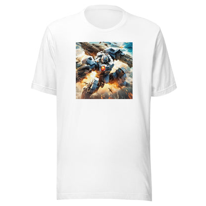 Bot in Battle Men's Anime T-Shirt White