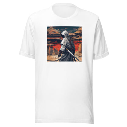 Shadowy Samurai Men's Anime T-Shirt White