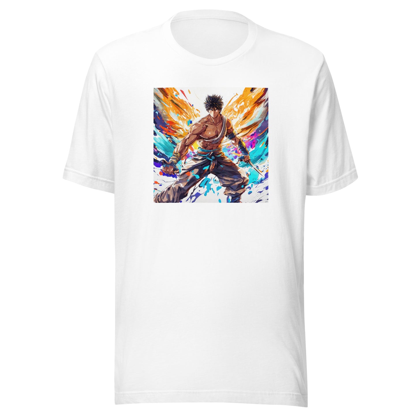 Vivid Avenger Men's Anime T-Shirt White