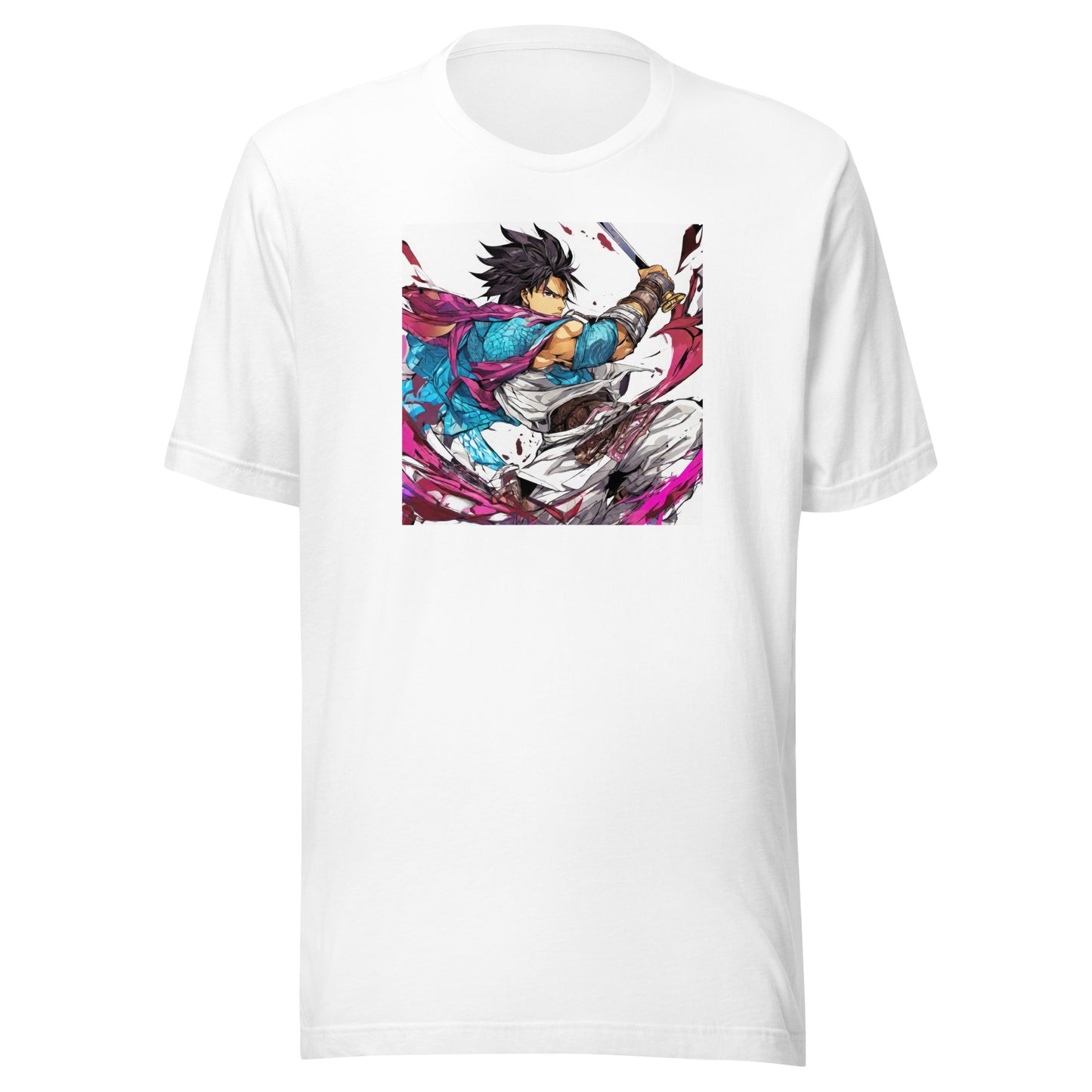 Mighty Fighter Men's Anime T-Shirt White