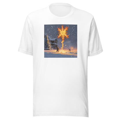 Fire from Ice Snowflake Men's Anime T-Shirt White