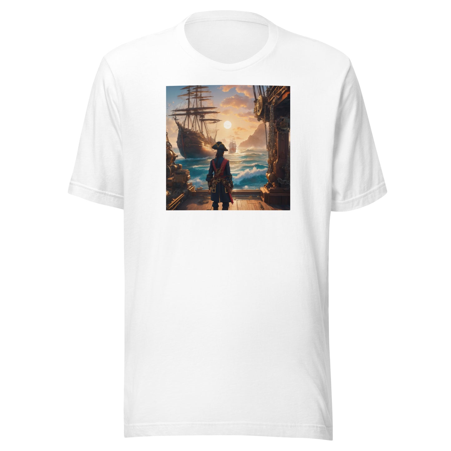 The Captain Awaits Men's Anime T-Shirt White