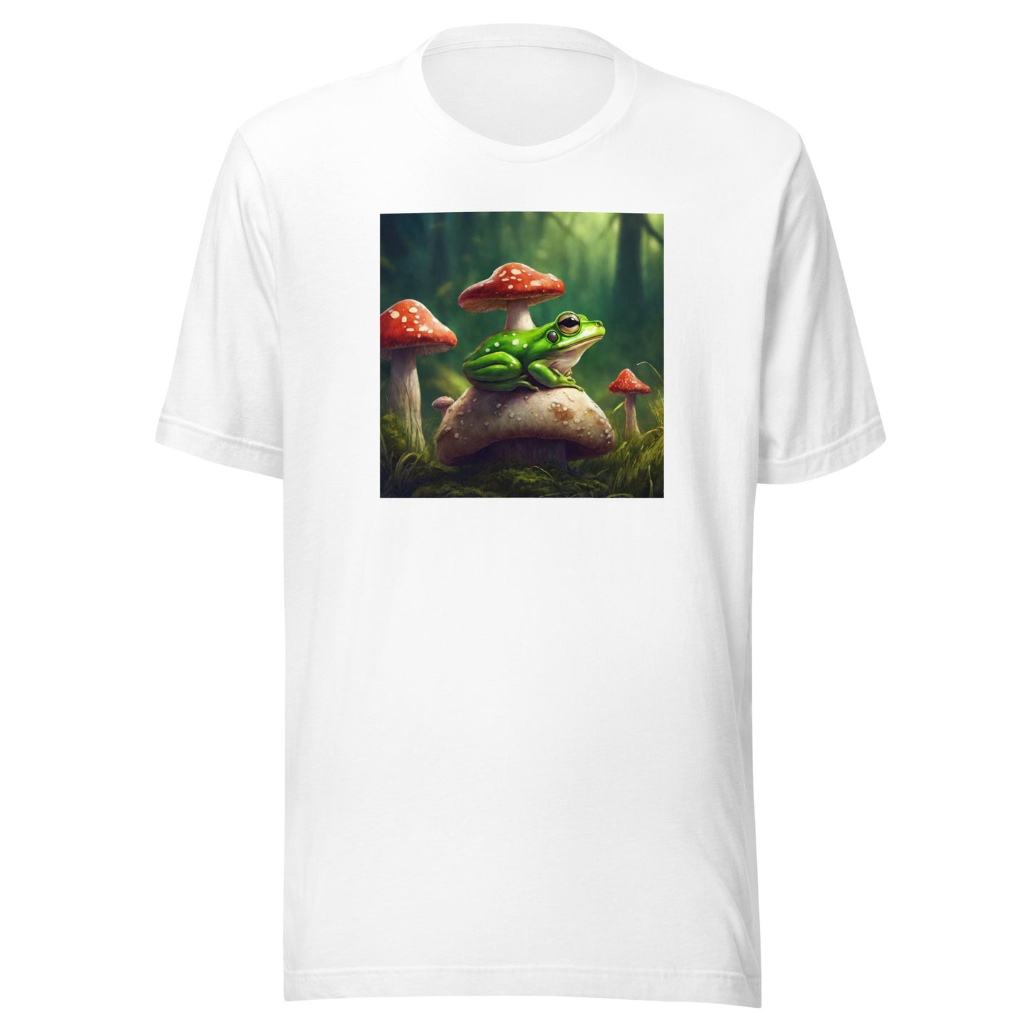 Frog & Shrooms Men's Animal T-Shirt White