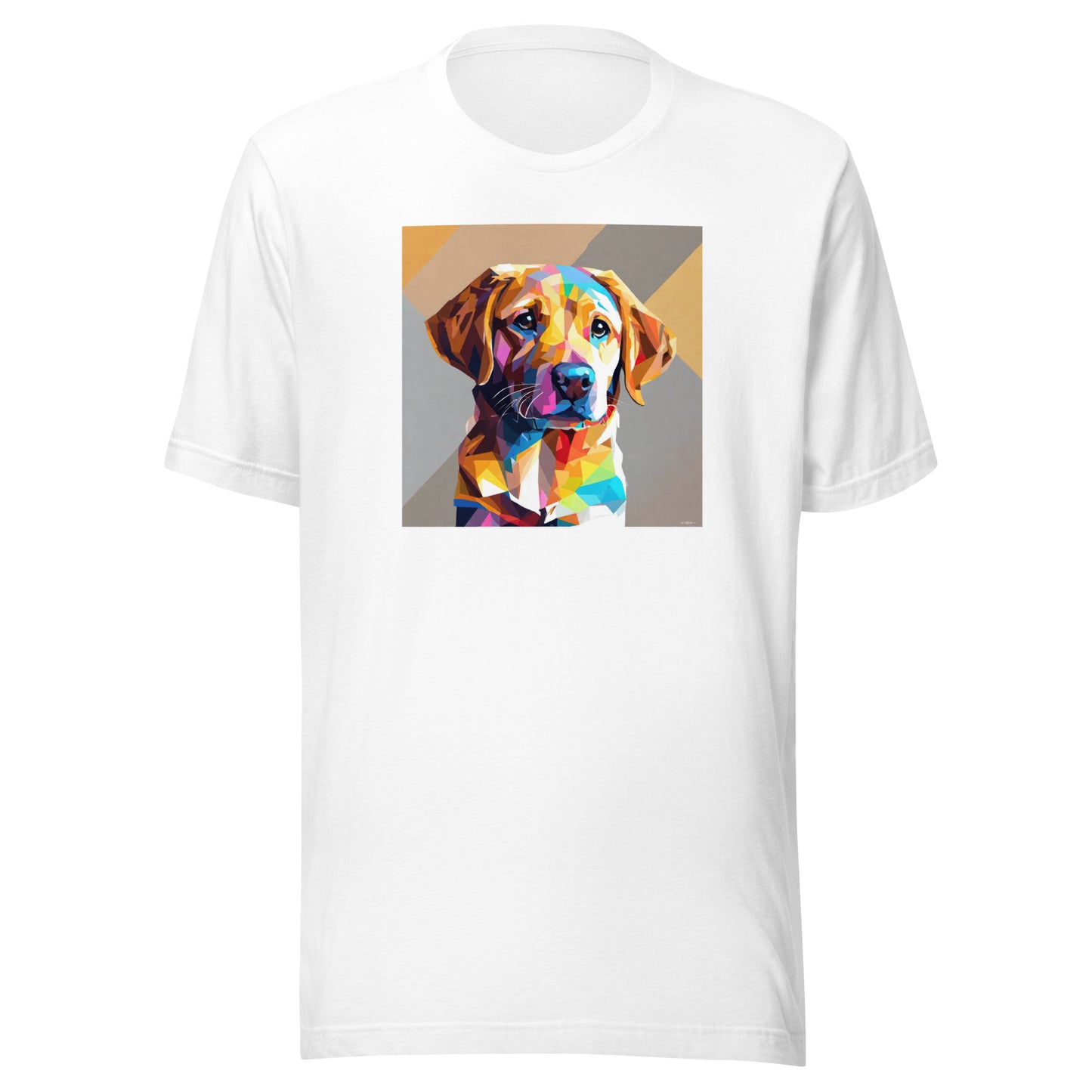 Geometric Dog Men's T-Shirt White