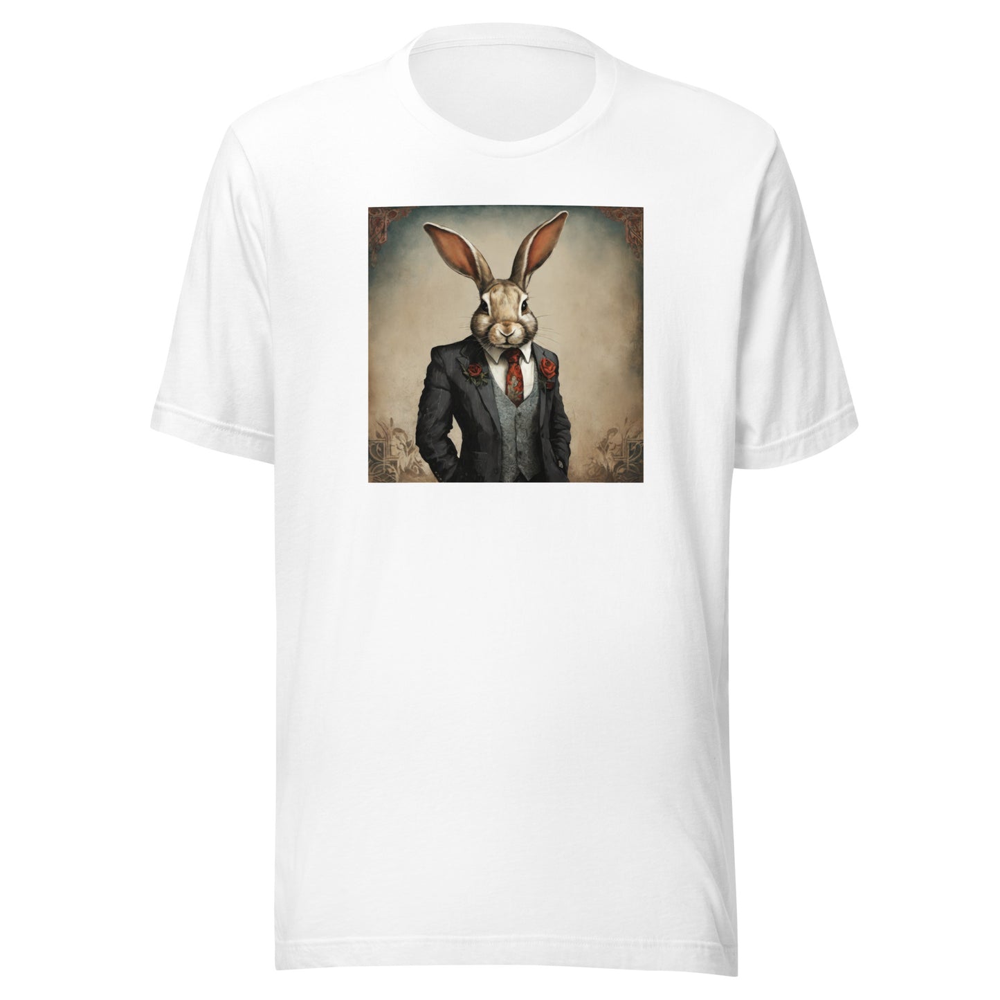 Regal Rabbit Men's Animal T-Shirt White