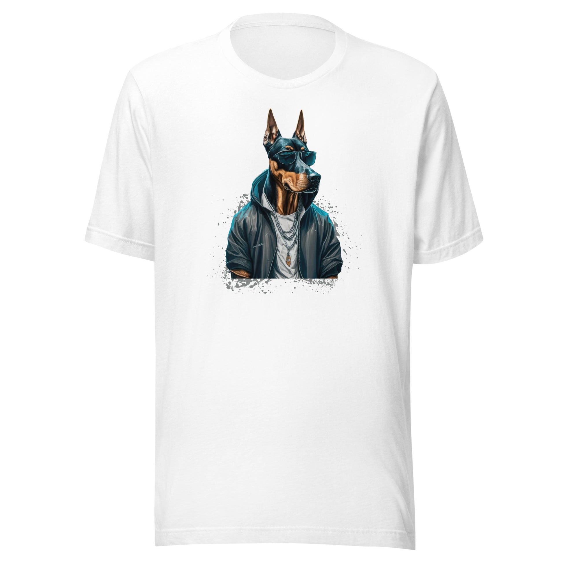 Dobermann in Shades Men's Dog Tee White