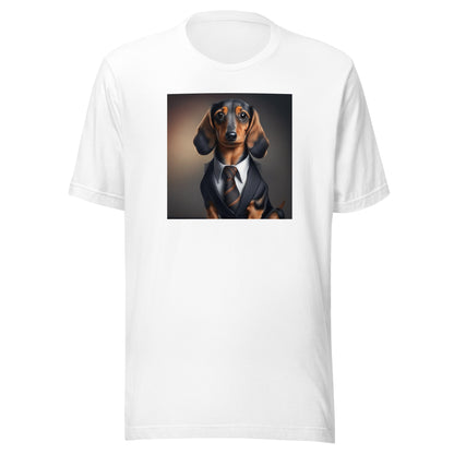 Dapper Dachshund Men's Dog Lover T-Shirt White