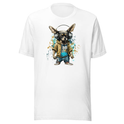 Cool Beats Chihuahua Men's Animal T-Shirt White