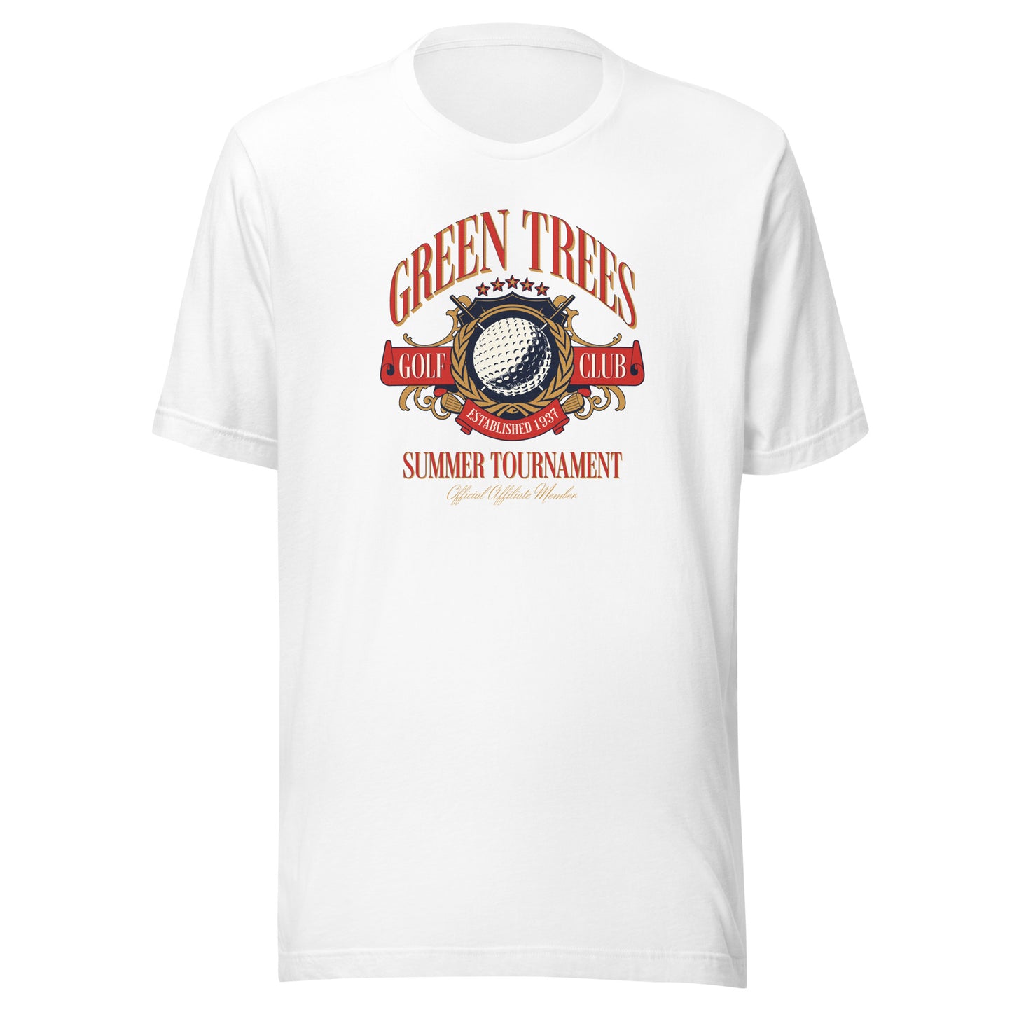 Green Trees Golf Club Shirt for Dad White